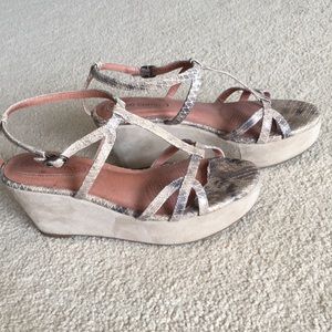 Corso como neutral wedge sandals